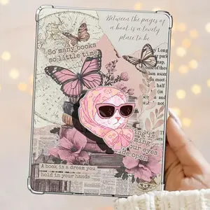 Retro Cool Cat Cute And Trendy Pink Aesthetic Magnetic Kindle Grip Book Lover Cute Kindle Accessories Phone Holder PopSocket Phone Grip Magnetic Pop Socket Phone Grip