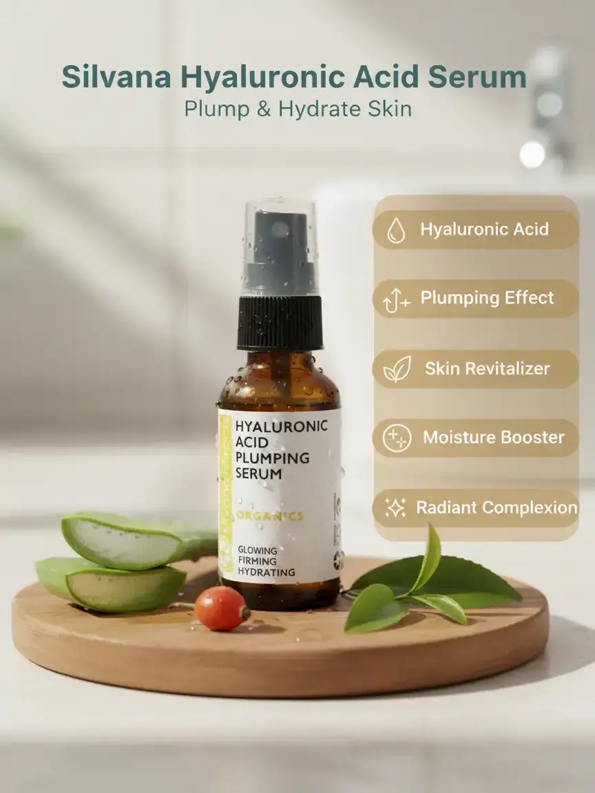 Hyaluronic Acid Plumping Glow Serum by Silvana Miracle Organic Skincare