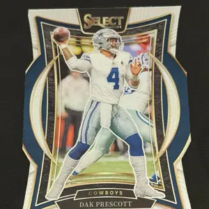 FOOTBALL - 2024 Panini Select #38 Dak Prescott Silver Concourse Level Die Cut - Dallas Cowboys sports  cards
