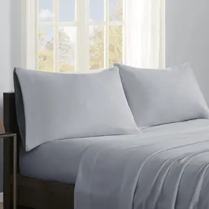 True North SHET20-527 Micro Fleece Sheet Set, Full - Grey