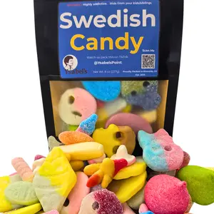 Swedish Candy Mix Sour Skulls Aliens Bub Gummies Imported Scandinavian Chewy Candy Bulk Snack
