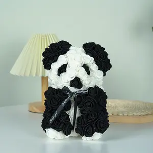 Rose Bear, 1 Count Birthday Romantic Gift RoseBear for Wife, Creative Desktop Decoration,Summer Essentials