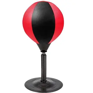 Speedball Boxing Stand Ball, PU Desktop Punching Bag, Inflatable Punching Ball, Ideal for Home Gym, Durable & Portable Design
