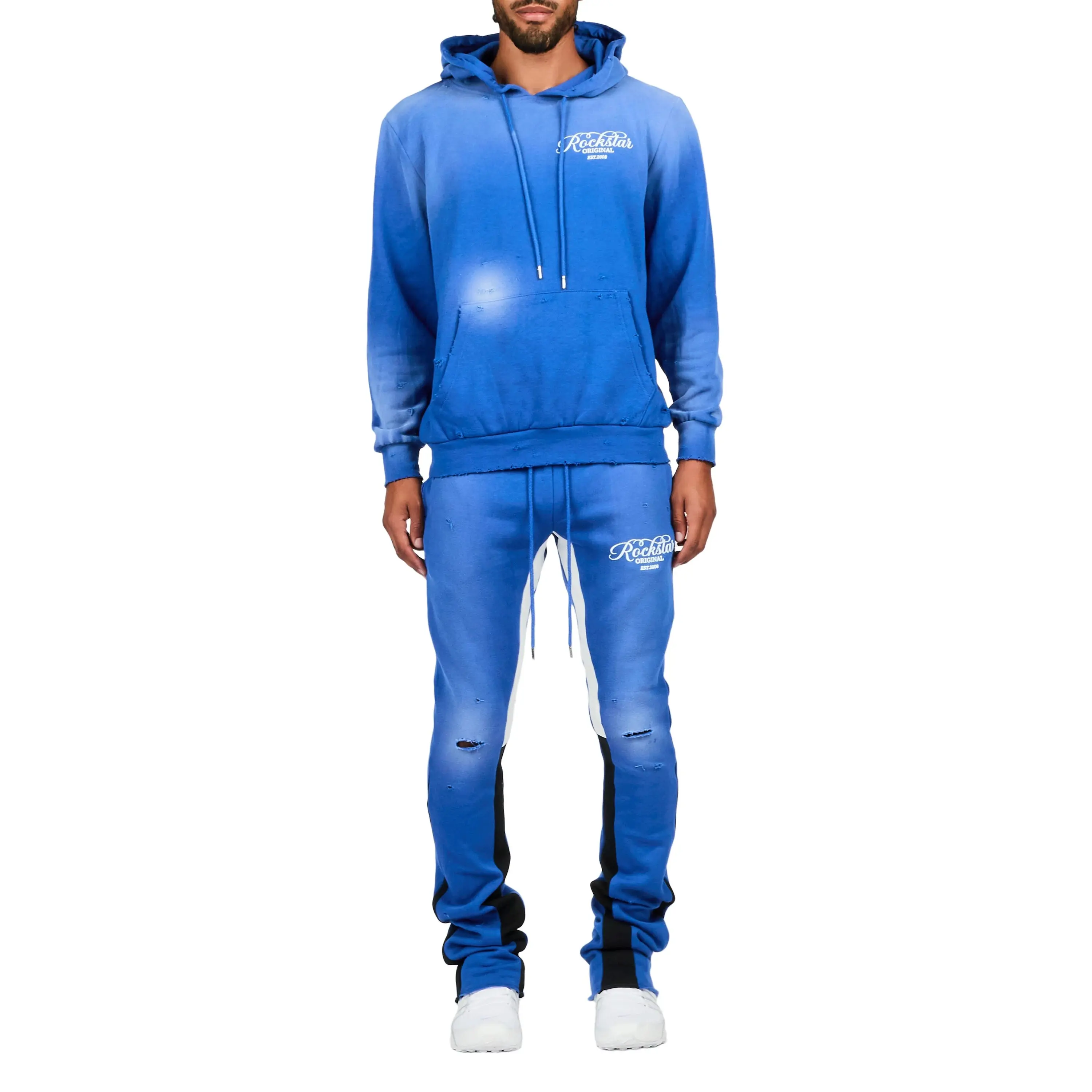 Voltage Royal Blue Hoodie/Stacked Flare Pant Track Set