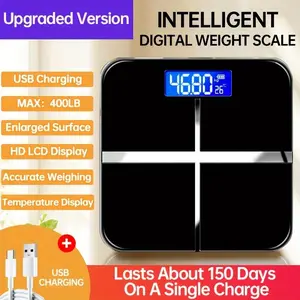Electronic Digital Bathroom Scale, Body Weight Scale, High Precision LCD Display,