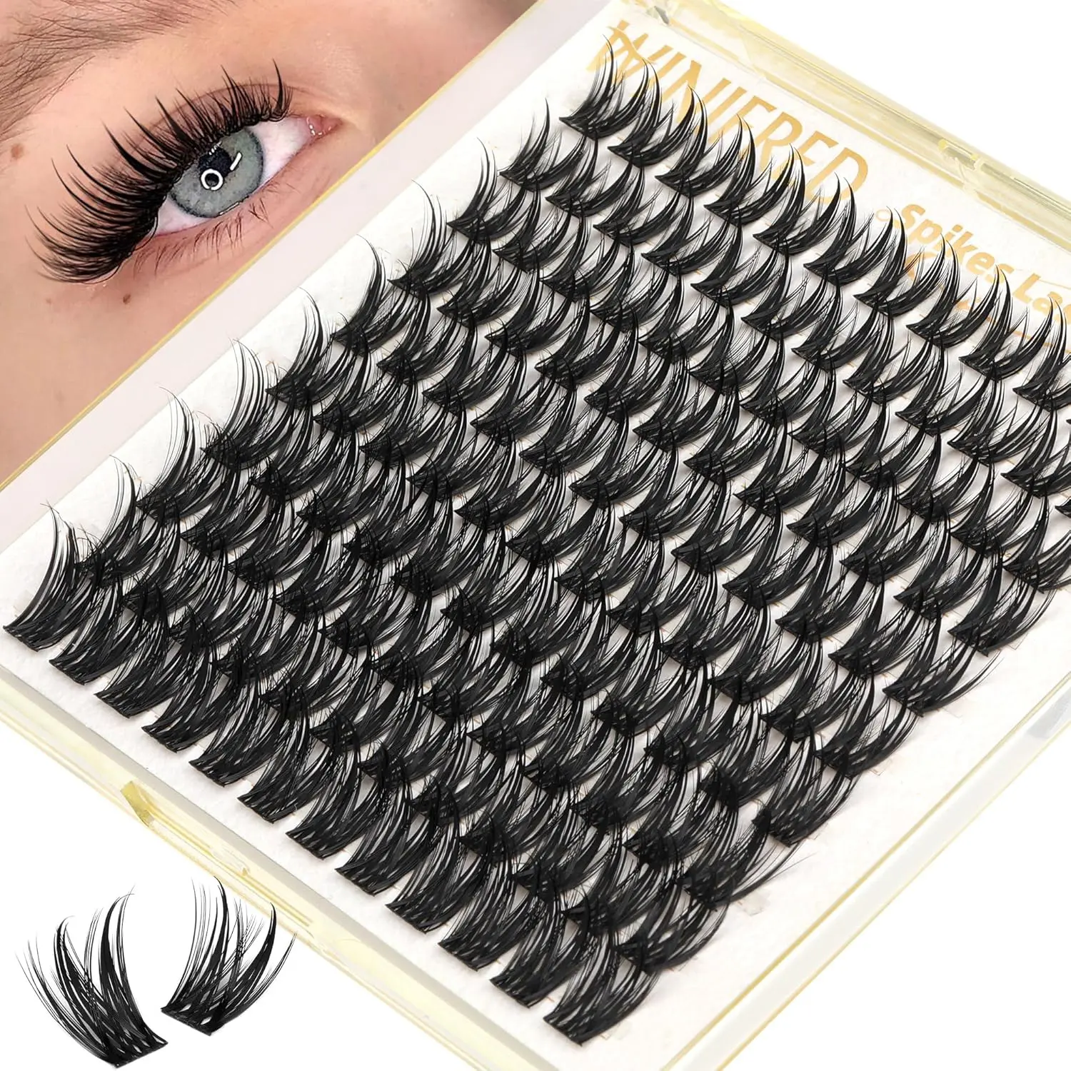 Lash Cluster Extension Kit, DIY at Home, Diy Personal Lashes, CC Curl, Natural Eyelash Extensions, Individual Lashes Clusters, Volume False Eyelashes, 10-16mm, 120 Clusters, No Flammable Liquid, Solid Form