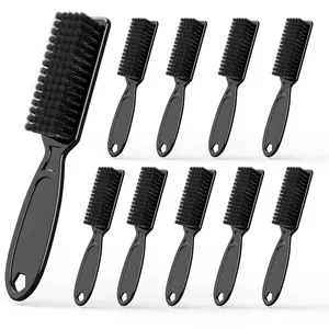 10 Pcs Barber Clipper Cleaning Brush, Barber Accessories Supplies, Blade Trimmer Cleaning Mini Brush Bulk Set Duster Manicure Nylon Brush Hair Styling Tool (Black)