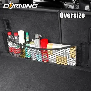 Universal Storage Pocket Net for Car Trunk, Elastic Strap and Velcro, Organize Items Behind Seats, Car Organizer, Car Backseat Organizer