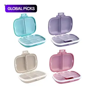 8-compartments Pill Organizer, 1 Count Mini Portable Pill Case, Dustproof Pocket Medicine Storage Box, Home Organizer for Daily Travel, Vitamin Organizer, Supplement Organizer, Vitamin Dispenser #GLOBAL PICKS