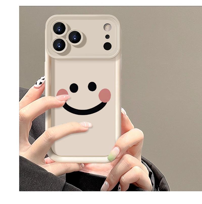 Cute Smiley Face Pattern Phone Case，Compatible with iPhone 11/12/13/14/15/16/17 Pro Max, 14/15/16 Plus, X, & XS Max models.   Shockproof full-coverage soft case.
