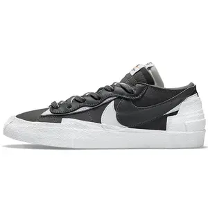 Sacai x Nike Blazer Iron Grey Deconstructed Low-Top Sneakers Unisex Verifiable, with credentials and supporting global authentication