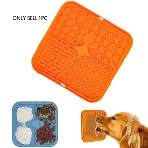 Silicone Dog Licking Mat, 1 Count Pet Feeding Mat with Suction Cup, Non-slip Pet Feeding Bowl, Puzzle Feeder, Pet Supplies for Dog & Cat