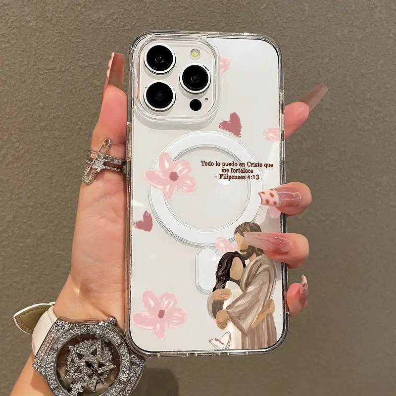 Trendy Magnetic Case for iPhone11/12/13/14/15/16/17/promax, Christ Strengthens Me Art Ultra Slim, MagSafe Support, Shockproof |   Playful & Fun Style