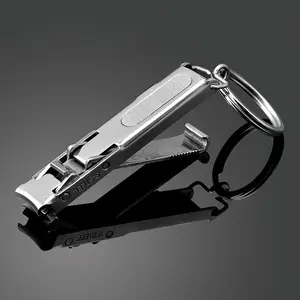 1-piece portable high-quality stainless steel multi-functional folding nail clipper.