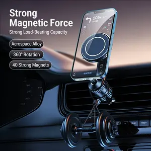 Car phone holder, upgraded ultra-strong suction, 360° rotation, compatible with all smartphones, car air vent hook