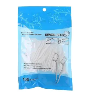Floss Picks, 100 Count Elastic Design, No Stuck Teeth, High Strength Low Friction, Ideal for Daily Oral Care, Food Residue Removal