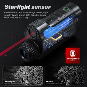 Adult digital night vision monocular, 2.0-inch high-definition screen infrared digital night vision goggles, built-in 10x zoom compass, 2000mAh rechargeable battery, suitable for camping, hunting observation, Father's Day, Mother's Day, Christmas gifts