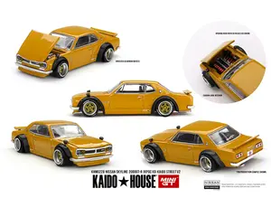 MiniGT X Kaido House 1:64 Nissan Skyline 2000 GT-R (KPGC10) Kaido Street V2 – Yellow
