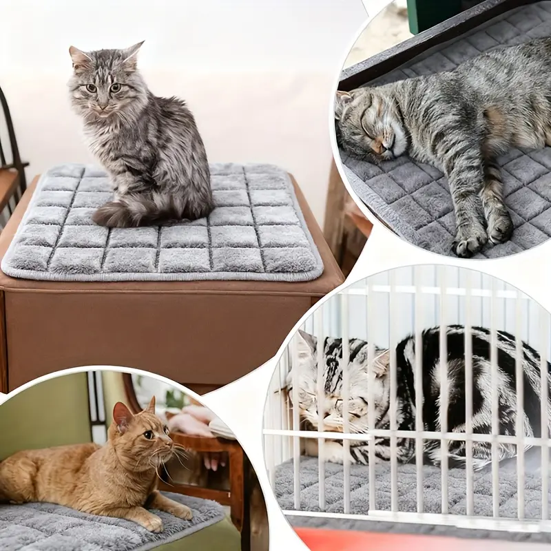 1 self-heating cat mattress - Free warmth, insulation, washable pet pad, soft surface suitable for cats, self-heating mattress suitable for small/medium/large dogs, cats, and small animals, for indoor/outdoor use
