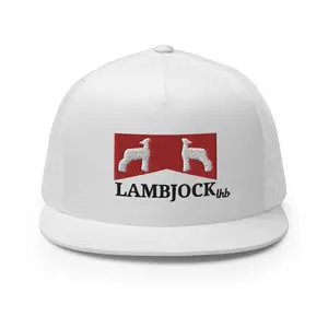 Lazy H Beadwork Lamb Jock Trucker Cap - White