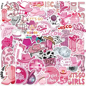Cowgirl Series Sticker, Cute Cartoon Sticker, Decorative Sticker for Scrapbook, Diary, Notebook, Water Bottle, Car, Laptop