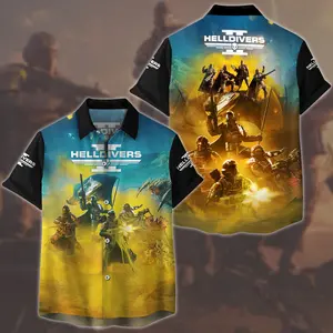 Helldivers 2 Video Game Hawaiian Shirt, Hawaiian shirt, beach shorts, game Shirt, gift shirts, Graphic Tee