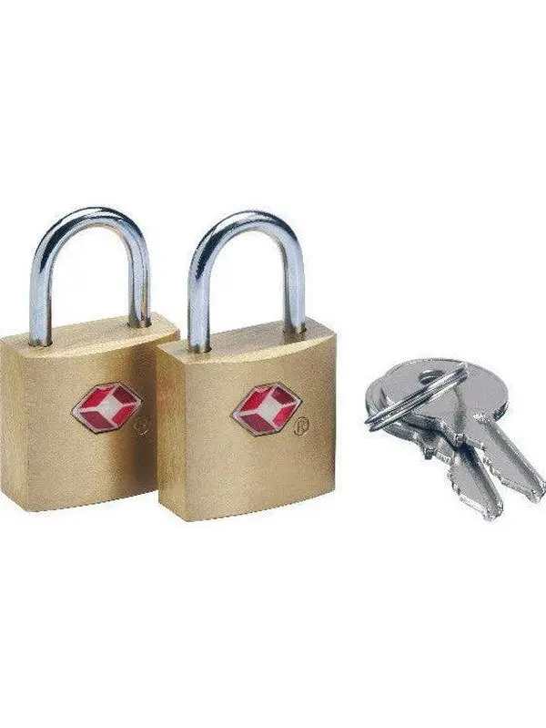 Go Travel TSA Brass Key Padlocks - 2 Pack