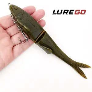 1PC  LUREGO   12cm/ 17cm Two-Section Long-Casting Soft Swimbait: Segmented Lifelike Action, Powerful Long-Casting Performance, Targeting Large Open-Water Predators.