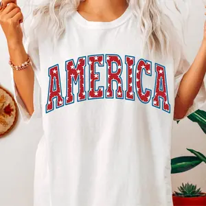 [Sale Up To 45%] JULY 4TH SHIRT, 'AMERICA STAR SPANGLED SHIRT, 4TH OF JULY MEN SHIRT, UNISEX COTTON SHIRT, HOLIDAY SUMMER SHIRT Comfort Top Womenswear Fabric Underwear Lady