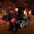 10 Ft Halloween Inflatables Outdoor Decorations,Halloween Inflatable Carriage with Build-in LEDs Halloween Blow Up for Yard, Halloween Party Decoration Halloween Decor Outside