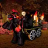 10 Ft Halloween Inflatables Outdoor Decorations，Halloween Inflatable Carriage with Build-in LEDs Halloween Blow Up for Yard, Halloween Party Decoration Halloween Decor Outside