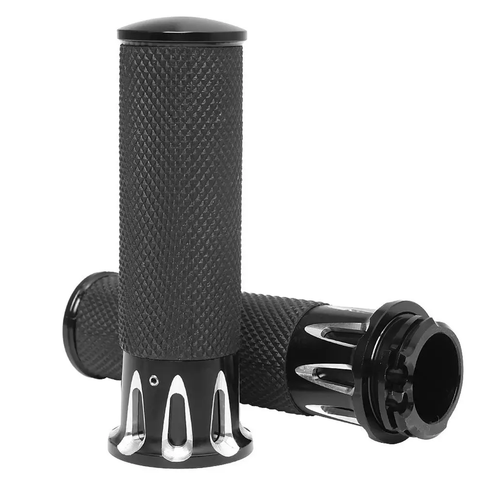 Harley-Davidson 1" Hand Controls for Softail, Sportster XL883 1200XR, Dyna Models 93-15 - Carbon Fiber Grip Handlebar - Glueless Design - Comfortable 1.5" Diameter - Traction Slots & Rubber Bands - Fits VRSC, Touring Models