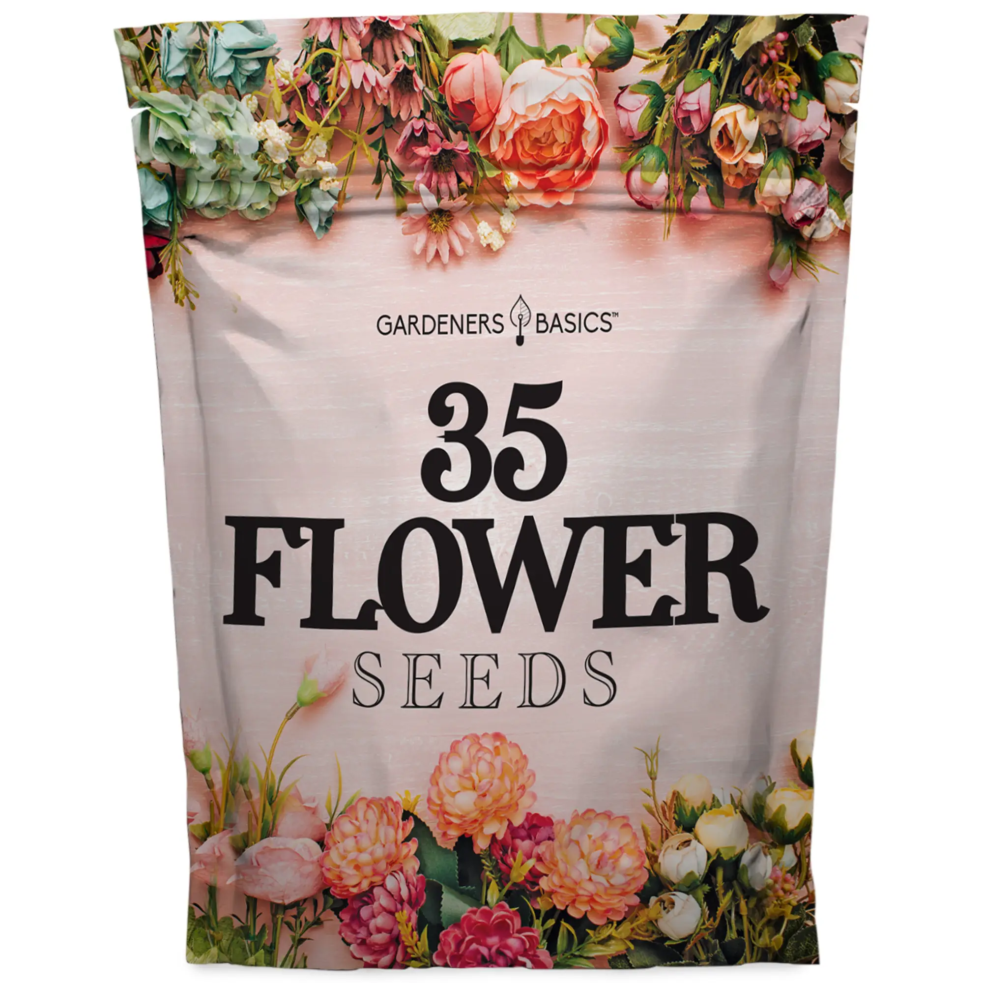 Flower Seed Kit – 35 Heirloom & Open-Pollinated Varieties for Decorative, Blooming Outdoor Gardens – Annual & Perennial Mix, Great Gift