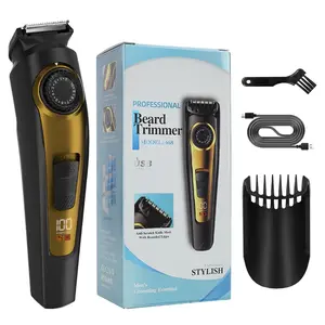 Men's Body Hair Trimmer Adjustable Beard Scissors Electric Shaver Carving Clipper, Precision Grooming Tool for Men, Durable & Easy to Use USB Rechargeable Trimmer