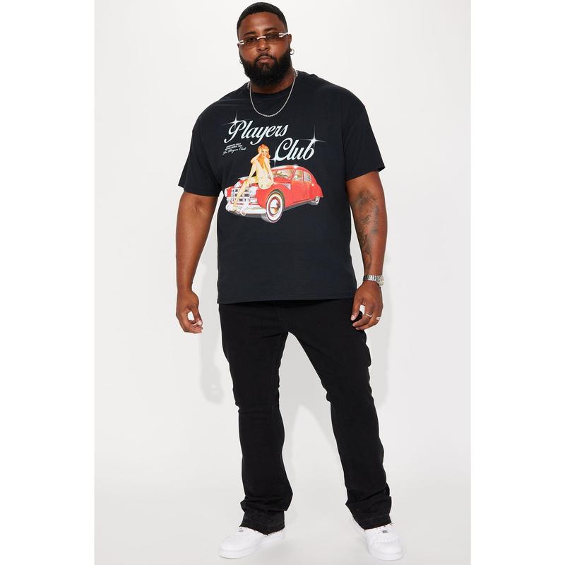 Cornell Stacked Skinny Flare Jeans - Black