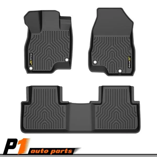 G-PLUS TPE Car Floor Mats, 3-Piece Perfect Fit Set for 2019-2024 Acura RDX, Durable Waterproof Liners, Anti-Slip Easy-to-Clean All-Seasons Mats Engraved with Deep Grooves