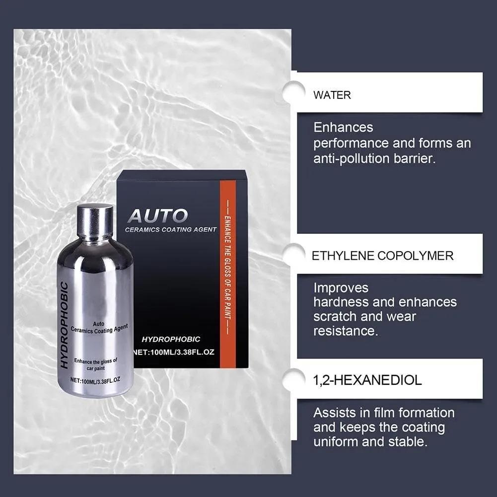 Auto Ceramic Coating Spray – Quick Shine & Long-Lasting Paint Protection for Cars | Easy DIY Car Care for Auto Repair, Garage Detailing & Outdoor Maintenance | Hydrophobic Gloss Coating for Car Paint, SUV, Truck