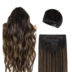 Doores Injected Seamless Clip In Hair Extensions Virgin Human Hair Extensions 130g-150g 7pcs Beginner Friendly Natural Straight Upd model#Summervibes