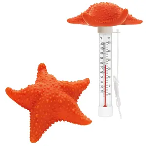 X-TBT83  Floating Pool Thermometer, Large Size Easy Read for Water Temperature with String - Swimming Pools, Spas, Hot Tubs, Ponds (Starfish07)