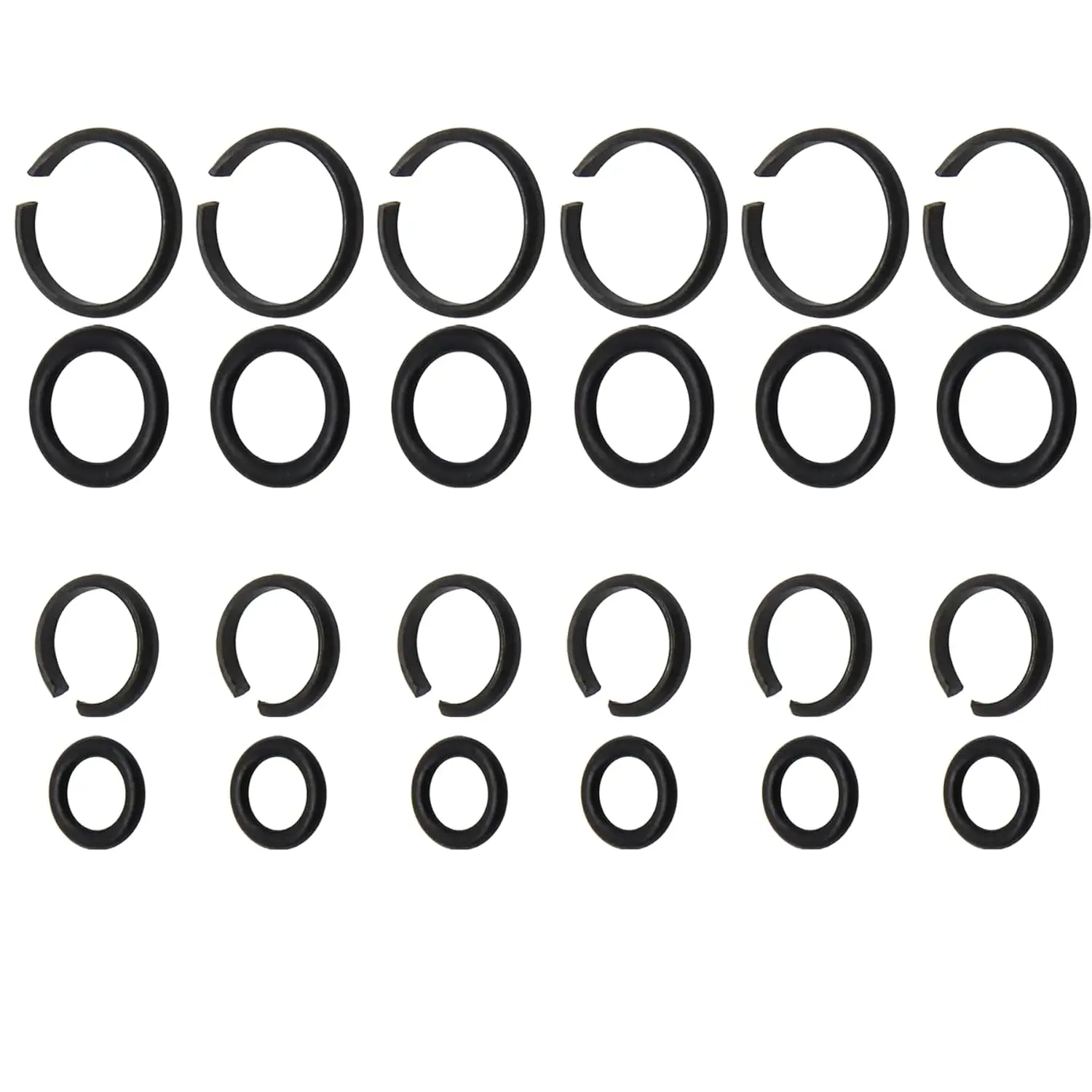 1/2"" & 3/8"" Impact Wrench Retainer rings with O-ring Fit for Electric Wrench/Pneumatic Wrench, Impact Wrench Tool Parts and Accessories (6+6/Sets), Black