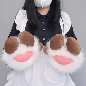 New Furry Kig Paw Gloves Cosplay Costumes Sheep Goat Fursuit Animal Claw Cute Fury Animal Claw Cat Claw Gloves Performance props Masks
