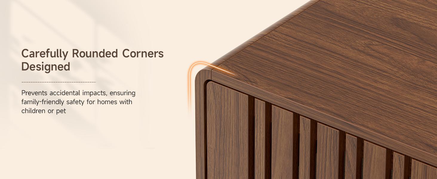 【SPOTLIGHT DAY】ONBRILL Coffee Table, Mid Century Modern Table with Storage Compartment, Fluted Table with Sliding Cabinet Door, Farmhouse Wood Coffee Table for Living Room