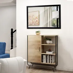 Segawe 24x36 inch Bathroom Mirror Rectangle Modern Wall Mounted Mirror Vanity Mirror Black Frame Home Decor