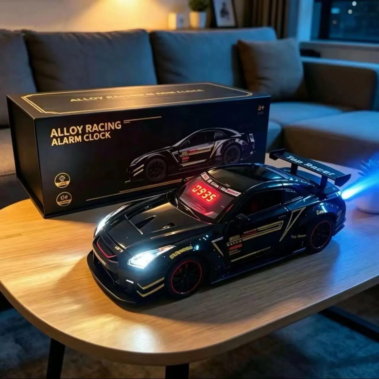 Sports Car Alarm Clock Hyper Car AlarmClock,Spray Supercar with Engine Sound & LightEffectAlarm Clock, Sports Car Alarm ClockOrnament, Holiday Gift.