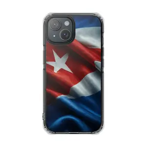 Cuban Flag Magnetic Clear Impact Cases Bandera Cubana Cubridor de telefono