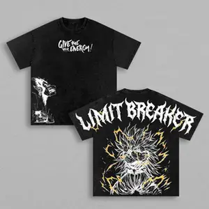 Limit Breaker Anime Graphic Tee – Oversized Vintage Washed Streetwear Shirt for Men & Women,animetee,supersayan,songoku,kamekameha,mangastyle,streetwearbrand,japanesestreetwear