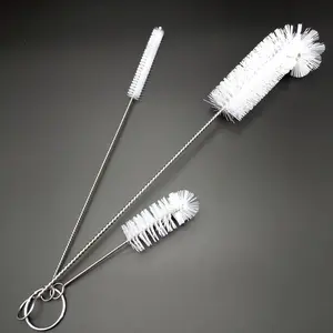 Multi-Purpose Cleaning Brush with Handle for Kitchen Pipes, Straws, Decanters, Nozzles, and Tubes - 3pcs/Set