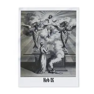 Religious Vintage Illustration Fleece Blanket — THE CHERUBIM OF GLORY
