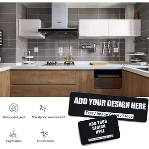 Personalized Kitchen Mat for Floor,Cushioned Anti-Fatigue,Waterproof Non-Slip Rugs,Custom Kitchen Mat Set of 2 - Add Your Photo Logo Text,Washable Decorative Area Carpet for Home Office Laundry 16"x24"|  18"x47"