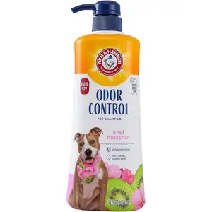 Odor Control Pet Shampoo, Value Size Bottle with Pump | Odor Eliminating Dog Shampoo | Great for All Dogs & Puppies, Fresh Kiwi Blossom Scent, 24 oz